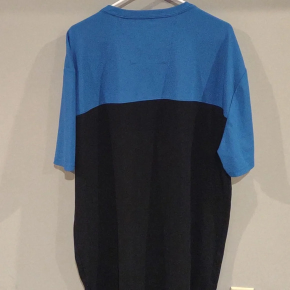 Nautica NavTech mens 3xlg two block color black blue short sleeve‎ shirt - Picture 4 of 4